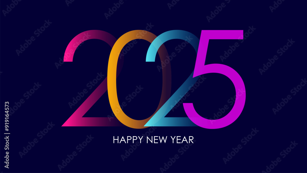 2025 Happy New Year festive graphic design. 2025 New Year color design template. Vector illustration. 2025 Happy New Year festive graphic design. 2025 New Year color design template. Vector illustration.