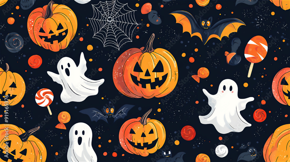 ハロウィンのコミカルなイラスト、ベクター素材 ハロウィンのコミカルなイラスト、ベクター素材