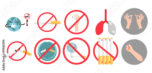 No Tobacco Day Vector