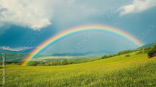 rainbow over the landscape