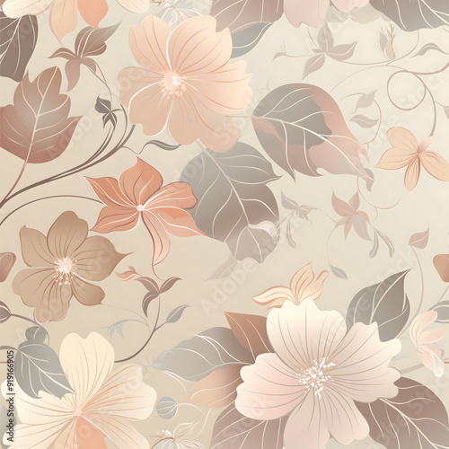 Wallpaper Mural floral pattern Torontodigital.ca