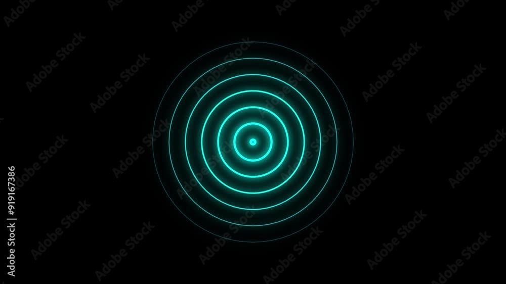 Abstract Futuristic Radio Wave Signal, Wave Pulse Rate Diffusion Animation. Abstract Futuristic Radio Wave Signal, Wave Pulse Rate Diffusion Animation.