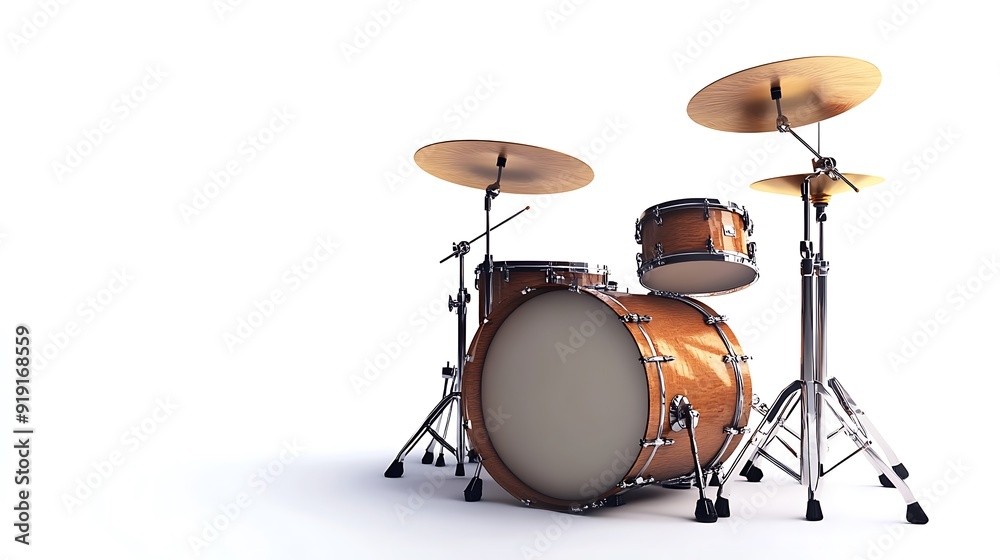 Drum Set on White Background Drum Set on White Background
