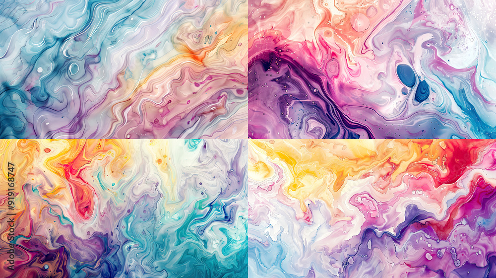 Watercolor mottled texture on marbled effects, swirling patterns, and fluid color blends Watercolor mottled texture on marbled effects, swirling patterns, and fluid color blends