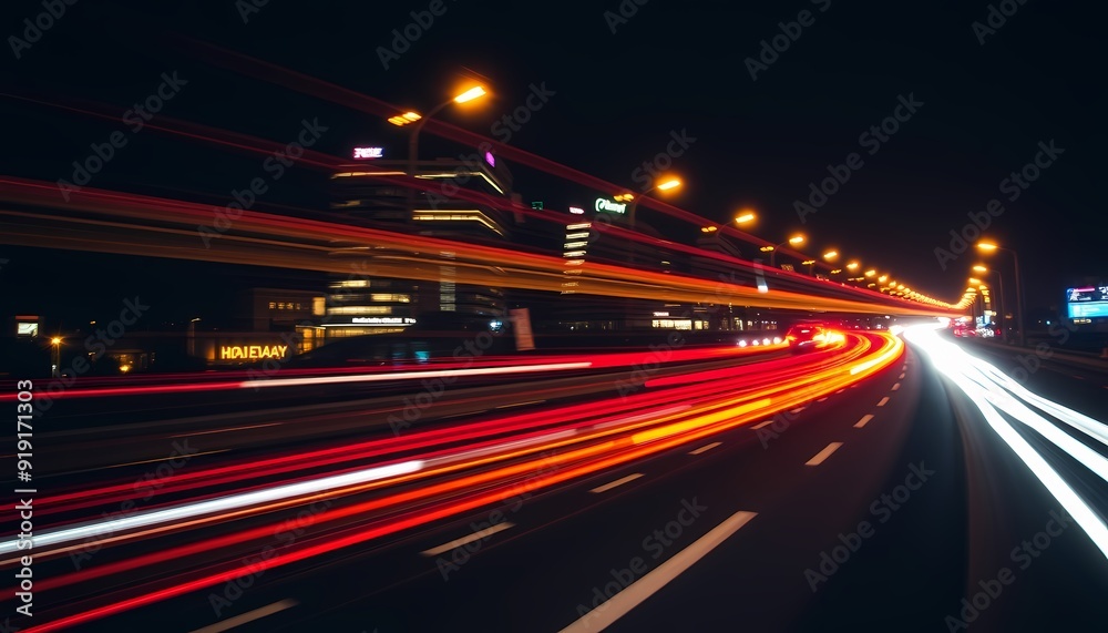 traffic on highway at night long exposure landscape traffic on highway at night long exposure landscape