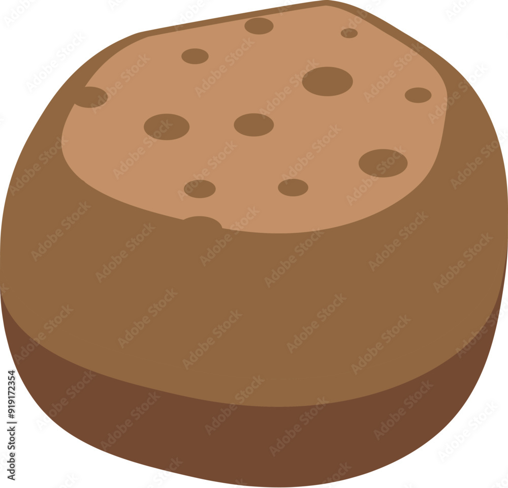 Simple, freshly baked loaf of round bread, perfect for representing baking or food related concepts Simple, freshly baked loaf of round bread, perfect for representing baking or food related concepts