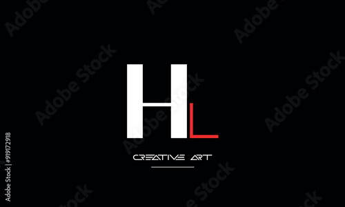 HL, LH, H, L abstract letters logo monogram