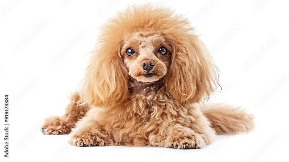 Portrait of a Brown Toy Poodle Dog Portrait of a Brown Toy Poodle Dog