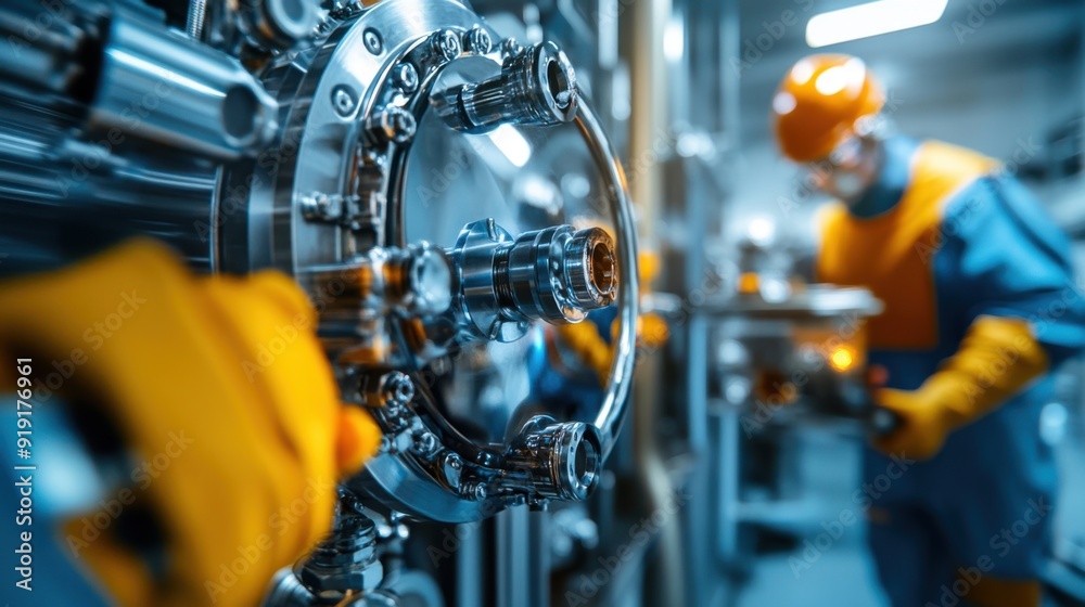 Fototapeta premium A man in an orange