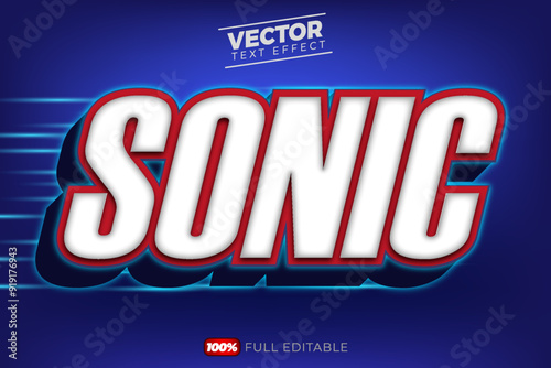 3D Sonic text effect