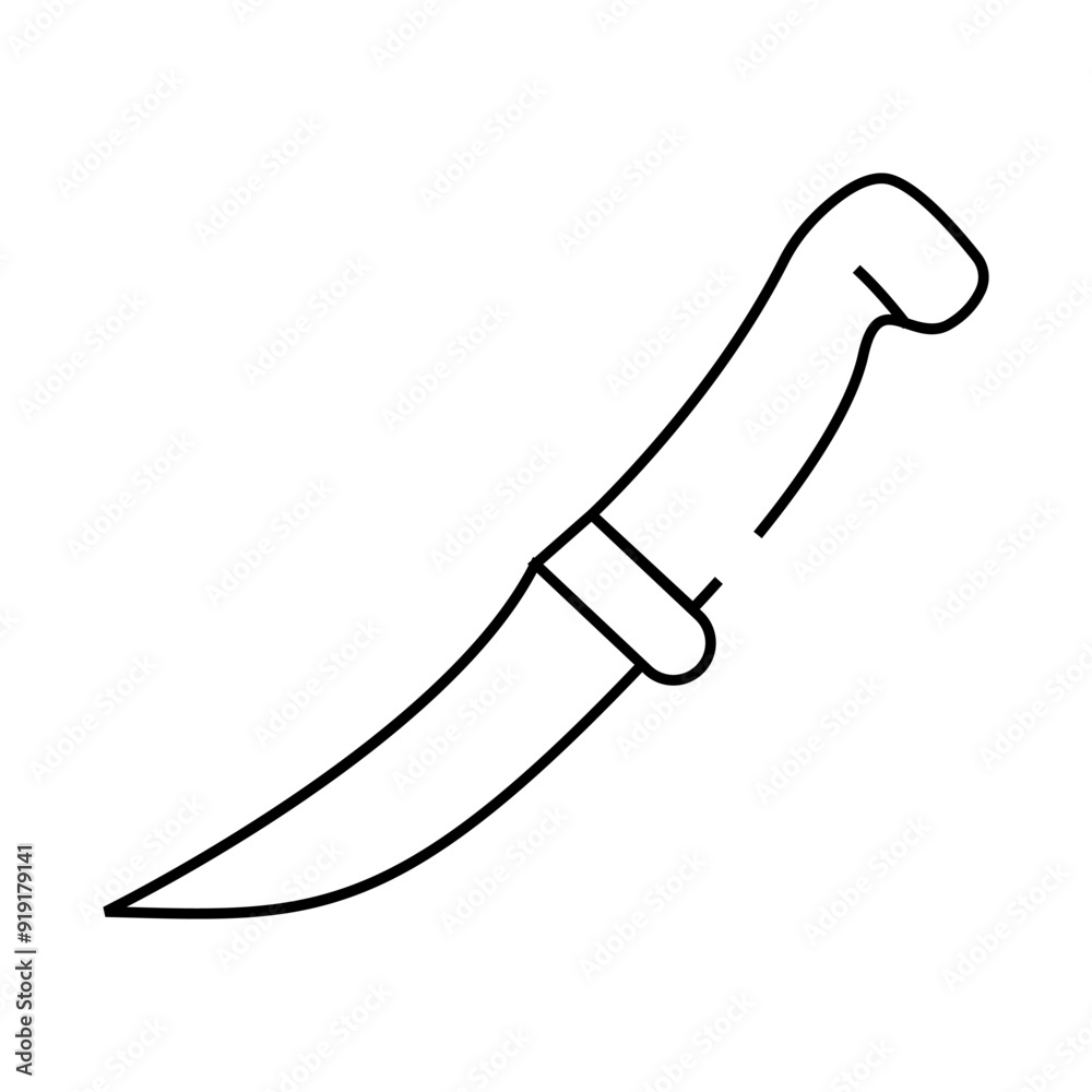 Obraz premium knife butcher line icon vector. knife butcher sign. isolated contour symbol black illustration