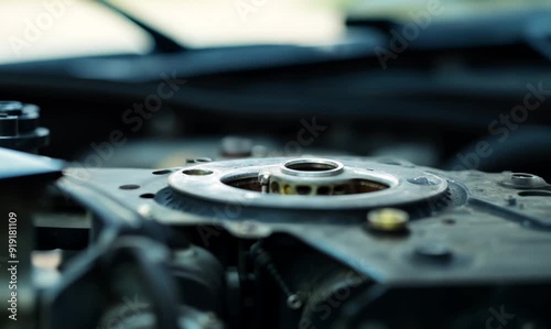 Wallpaper Mural Expert Mechanic Working on Engine in Auto Repair Shop Torontodigital.ca