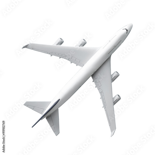 Passenger  air plane mockup with die cut.