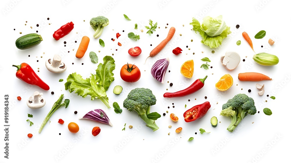 A Colorful Arrangement of Fresh Vegetables A Colorful Arrangement of Fresh Vegetables