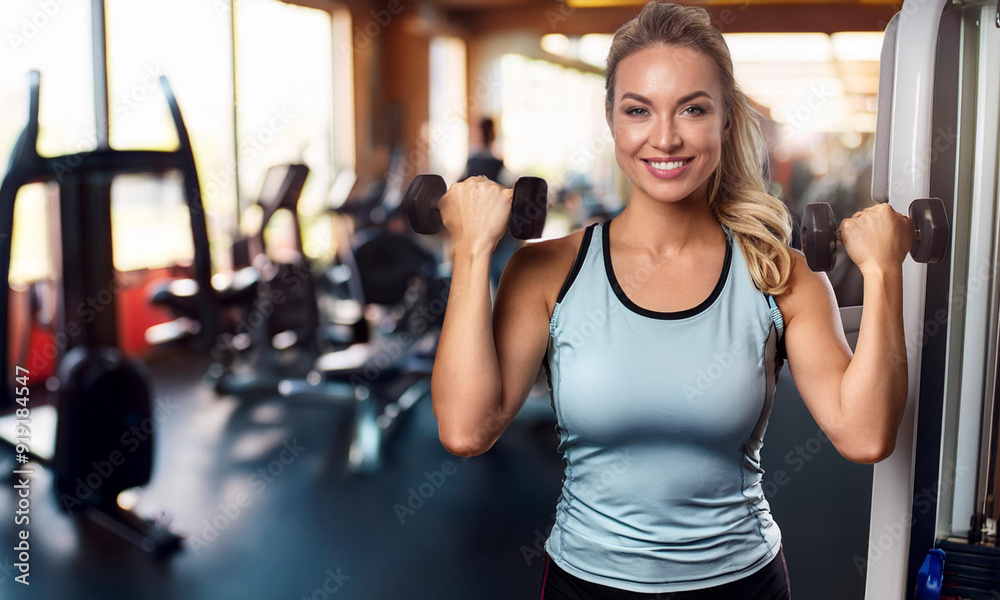 Fototapeta premium Intensive training at the gym