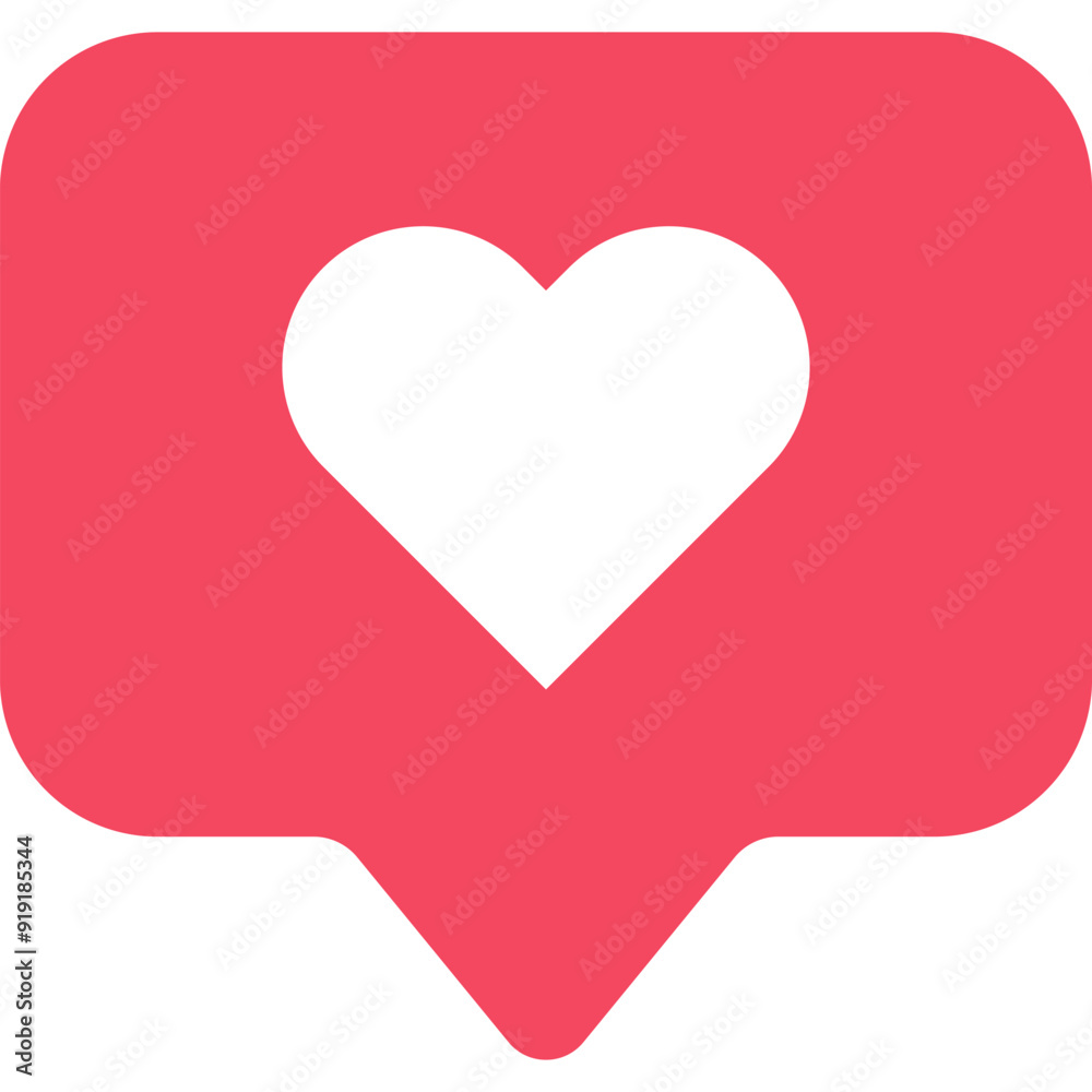 Like Notification. Like Web Speech Bubble. Vector Icon Like Notification. Like Web Speech Bubble. Vector Icon