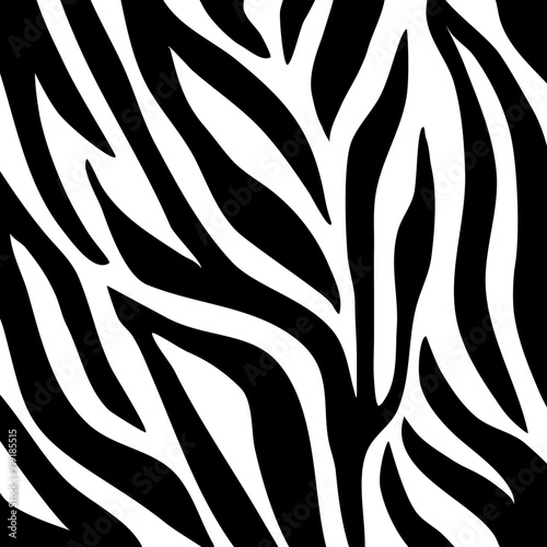 Abstract hand drawn decorative zebra pattern. Vector Illustration.