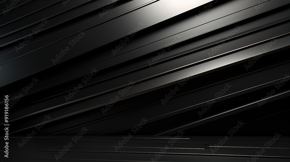 Obraz premium Abstract black geometric background with diagonal lines.
