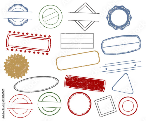 Blank stamp. Frames for scrabbooking. Design Grunge. Icon Art Vector. Old Style. Vector illustration