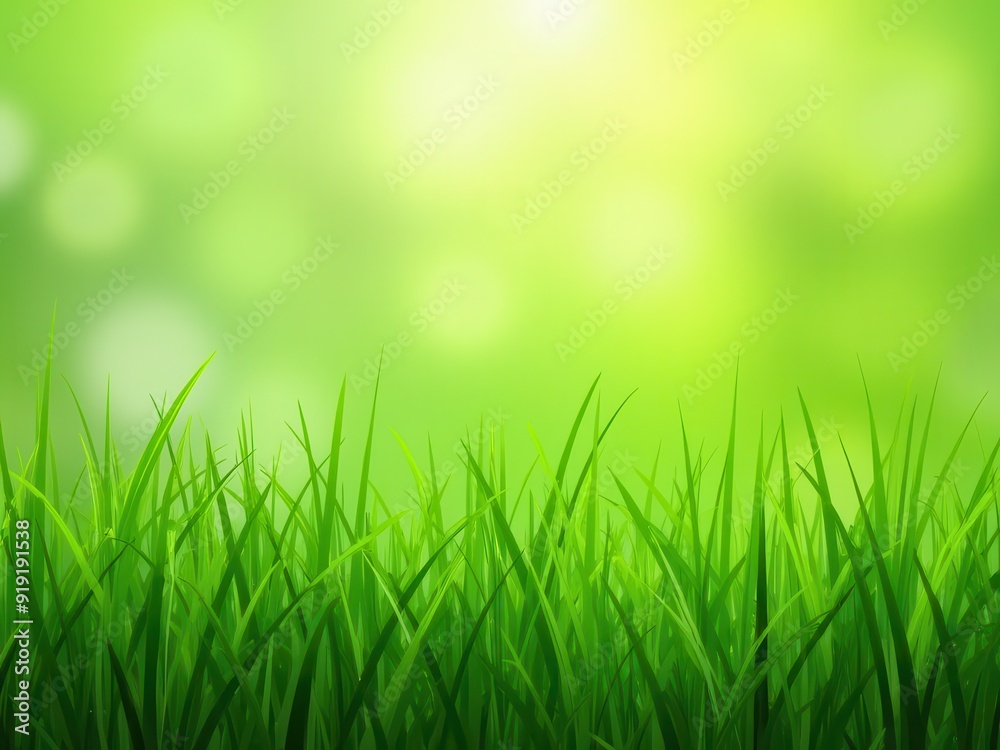 Lush Green Grass in a Serene Natural Setting Lush Green Grass in a Serene Natural Setting