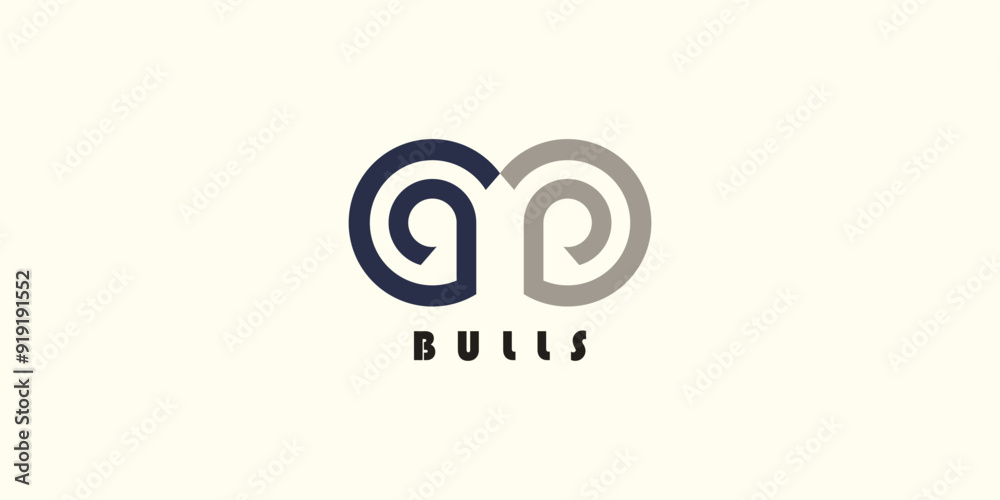 Bulls logo design with creative concept Premium Bulls logo design with creative concept Premium