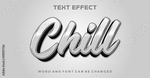 Chill editable text effect