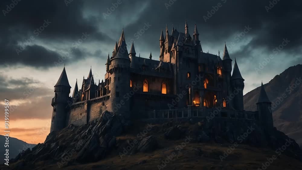 Dark Gothic Castle Night Dark Gothic Castle Night