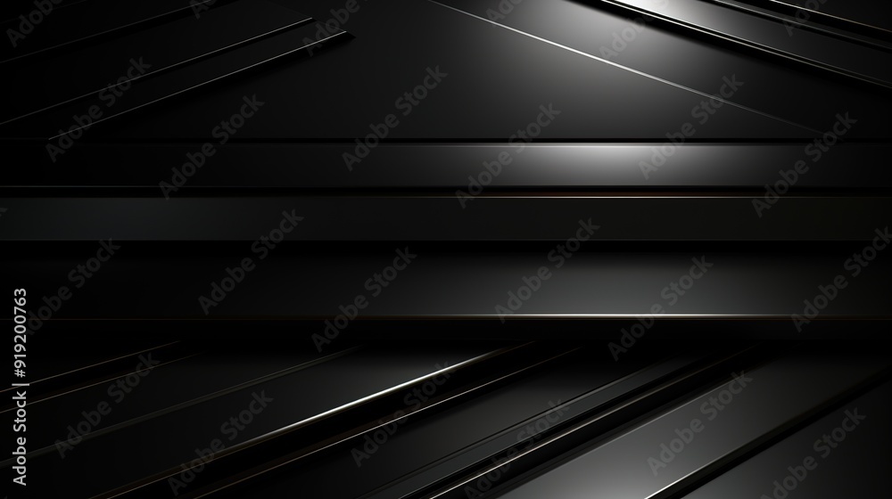 Abstract black and gold geometric background with diagonal lines.
