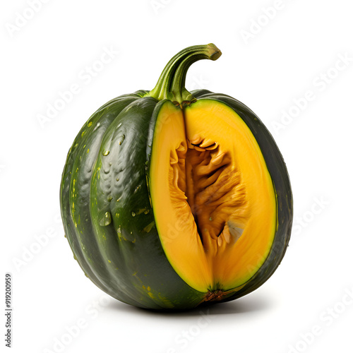 acorn squash isolated on white background photo