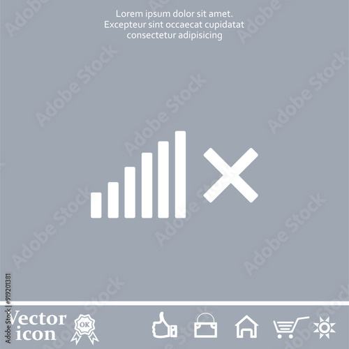 Vector icon of white color on a gray background
