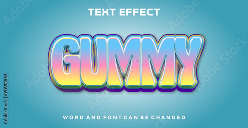 Gummy editable text effect