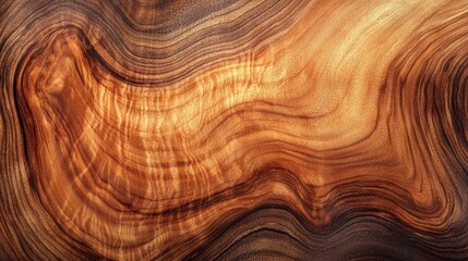 Smooth, polished wood log background with uniform grain and rich, warm hues, perfect for a classic and elegant design.