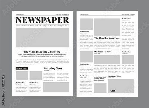  Newspaper layout vintage newspaper design