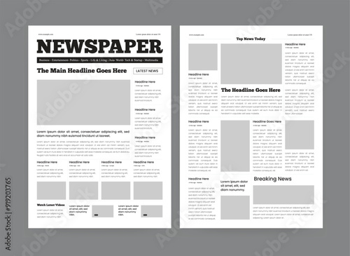 Newspaper Layout Newsletter Design Online Newspaper Template