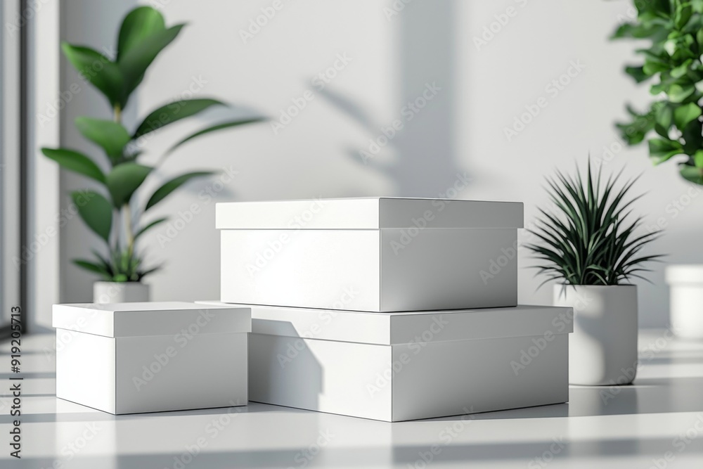 Paper Box Mockup A4 on isolated background created with Generative AI