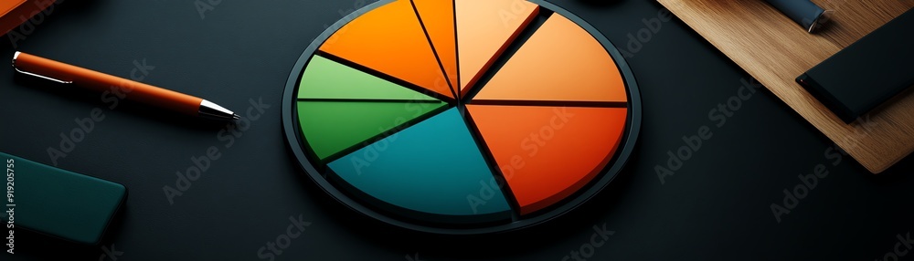 Detailed view of a computer screen displaying a pie chart with equity investments spread across various sectors