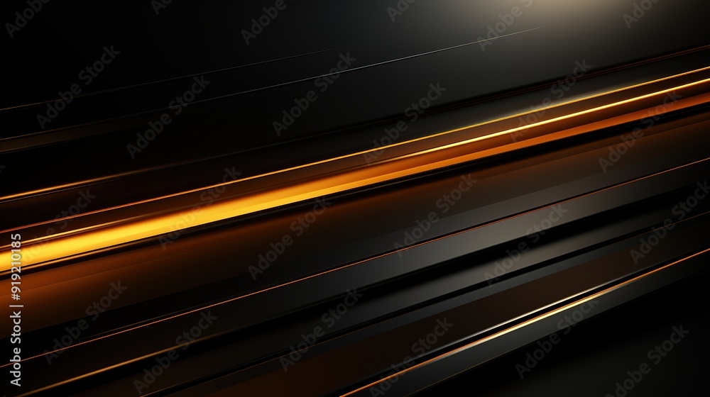 Abstract black and gold lines background. Abstract black and gold lines background.