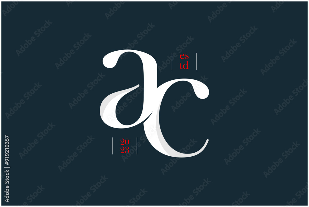 Fototapeta premium Initial AC Logo Design Vector