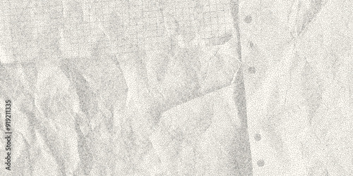 Black dotted textured background, sheets of checkered, dotted, craft paper. Noisy gritty dot halftone effect, fashionable banner in grunge style, overlay.