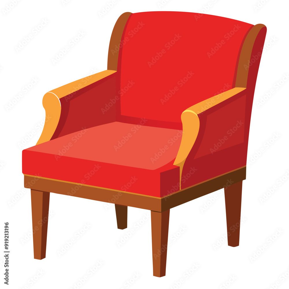 armchair isolated on white background