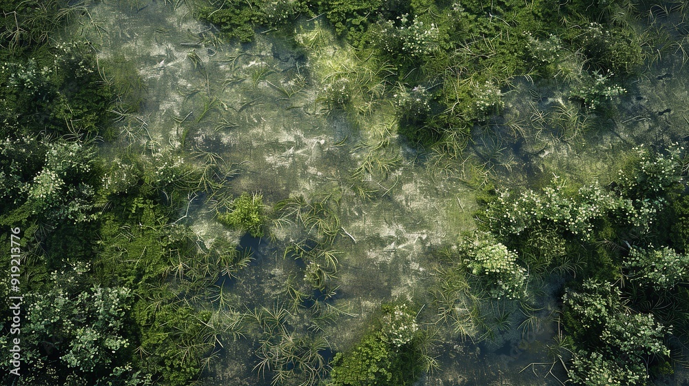 Aerial view of wetlands textures Aerial view of wetlands textures