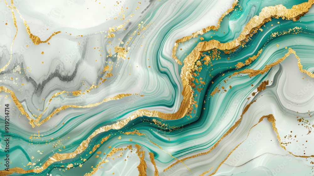 Minimalist Marble Surface with Golden Detailing Minimalist Marble Surface with Golden Detailing