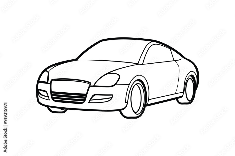 Car Line Art Illustration Background