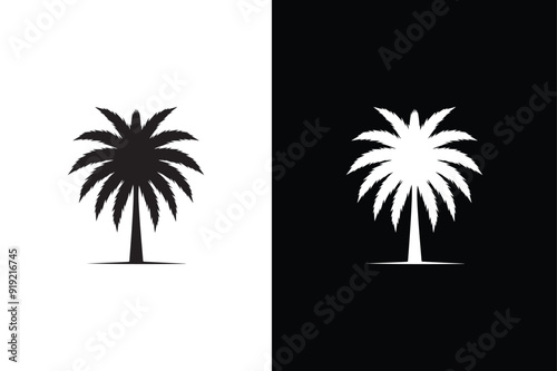 Palm tree icon silhouette vector illustration. Palm tree vector icon black