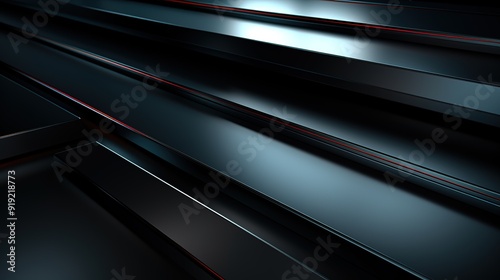 Abstract geometric background with black and red elements.