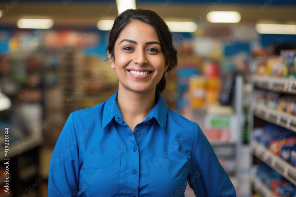 super market clerk concept