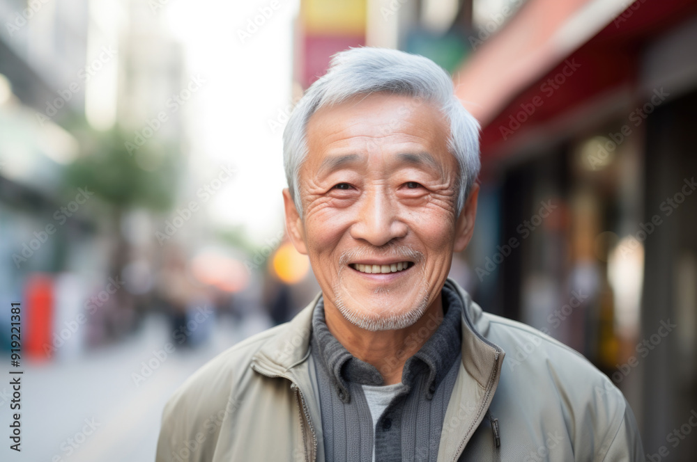 close up portrait standing in the street and happy. close up portrait standing in the street and happy.