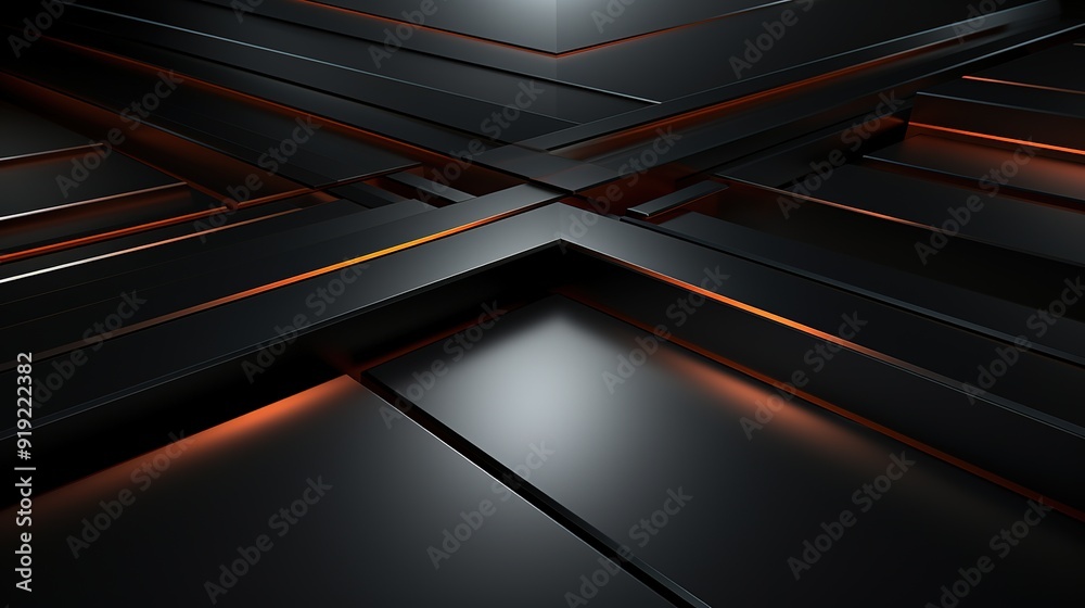 Abstract geometric pattern with dark gray and orange lines. Abstract geometric pattern with dark gray and orange lines.