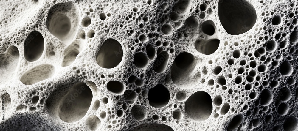 Microscopic View of Pumice Stone Surface Microscopic View of Pumice Stone Surface