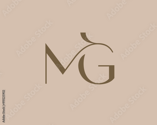 MG letter logo icon design. Classic style luxury initials monogram.